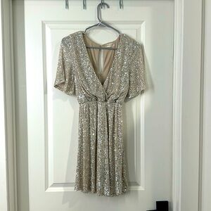 Altar’d State Champagne Sequin Dress